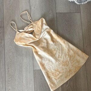 Tie-Dye Slip Dress in Beige and Cream 12th tribe